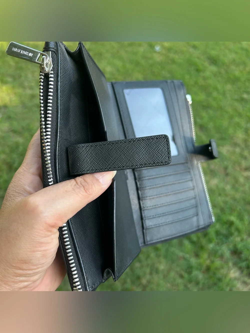 Michael Kors Black Saffiano Leather Wristle